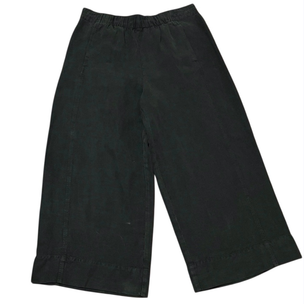 GS GLOBAL Wide Leg Taupe/brown Harajuku Linen blend Korean Sport Pants M NWOT